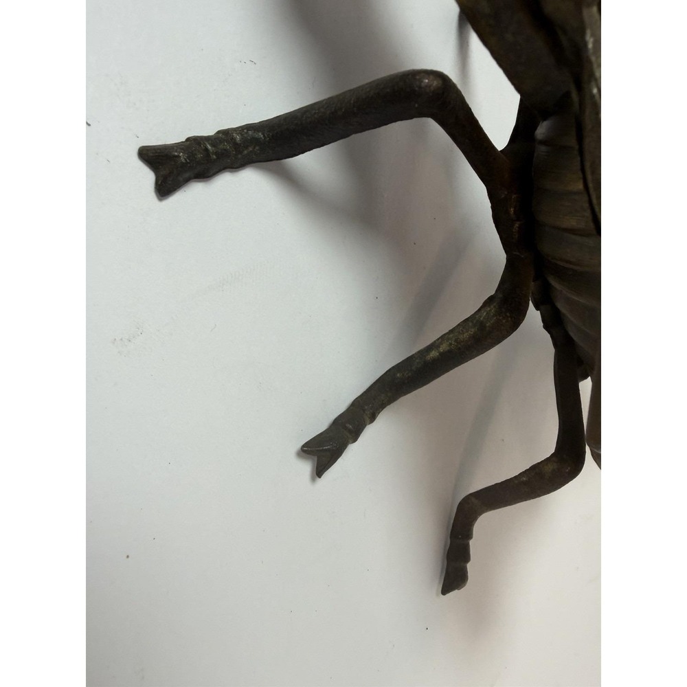 Brass Fly Ashtray Trinket Box Hinged Lid Bug Insect Vintage Metal Home Decor - Picture 4 of 9